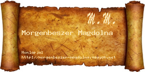 Morgenbeszer Magdolna névjegykártya
